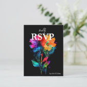 🌈 LGBTQ With menu and QR code Petals & Pride  出欠カード (スタンド正面)