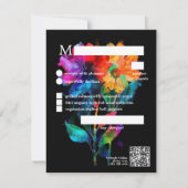 🌈 LGBTQ With menu and QR code Petals & Pride  出欠カード (裏面)