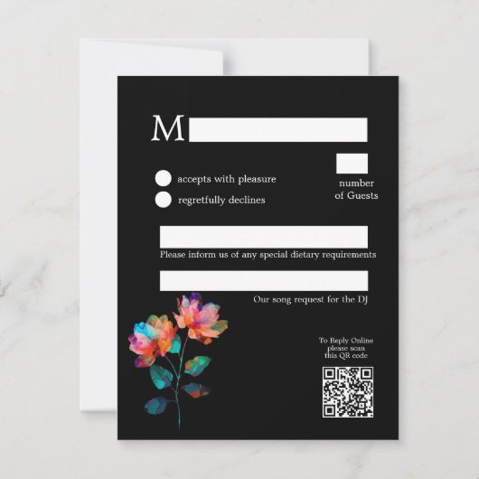 🌈 LGBTQ With song request  Petals & Pride  出欠カード (裏面)