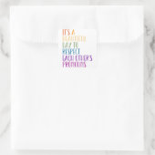 LGBTQA+プライド月レインボーフラッグ尊重プロウンズ スクエアシール (バッグ)