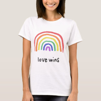 LGBTQA+プライド[Love Wins] Tシャツ