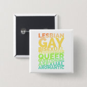 LGBTQA 缶バッジ (正面&裏面)