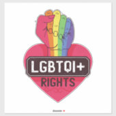 Lgbtqiの権利 シール (シート)