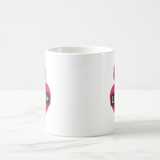 LGBTQIライツレインボーフラッグフィストプライド行進 コーヒーマグカップ (中央)