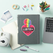 LGBTQIライツレインボーフラッグフィストプライド行進 シール (iPadカバー)