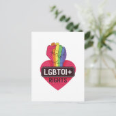 LGBTQIライツレインボーフラッグフィストプライド行進 ポストカード (スタンド正面)