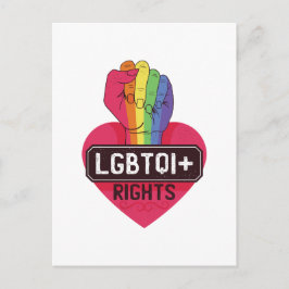 LGBTQIライツレインボーフラッグフィストプライド行進 ポストカード