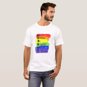 LGBTQI寛容ジェンダーLGBTレインボーゲイレズビアンC Tシャツ (正面フル)