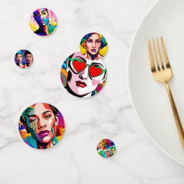 LGBTQI顔 コンフェッティ