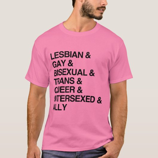 LGBTQI リスト Tシャツ (正面)