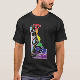 Lgbtqiaにおけるデラウェアの概要プライド国旗Rainbow Col Tシャツ