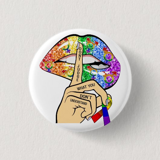 LGBTQIAのプライド 缶バッジ (正面)