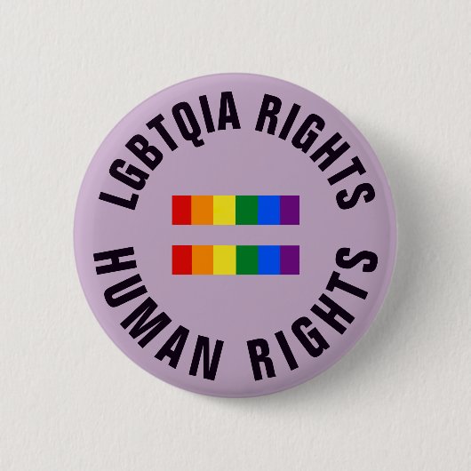 LGBTQIAは等しい人権を訂正します 缶バッジ (正面)