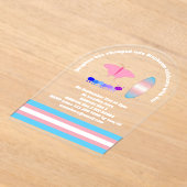 LGBTQIAトランスジェンダープライド毛虫へ蝶 アクリル招待状 (レイダウン)