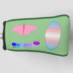 LGBTQIAトランスジェンダープライド毛虫へ蝶 ゴルフヘッドカバー