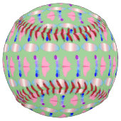 LGBTQIAトランスジェンダープライド毛虫へ蝶 ソフトボール (裏面)