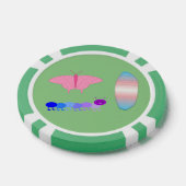 LGBTQIAトランスジェンダープライド毛虫へ蝶 ポーカーチップ (シングル)