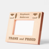 LGBTQIAトランスジェンダープライド毛虫へ蝶 レーザー彫刻フレーム (左)
