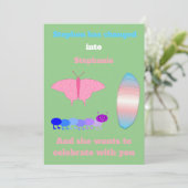 LGBTQIAトランスジェンダープライド毛虫へ蝶 招待状 (スタンド正面)