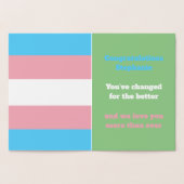 LGBTQIAトランスジェンダープライド毛虫へ蝶 箔カード (内部)