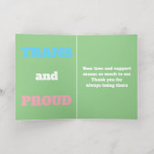 LGBTQIAトランスジェンダープライド毛虫へ蝶 箔グリーティングカード (内側レイダウン)