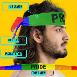 LGBTQIAプライドレインボーフラグ タイヘッドバンド