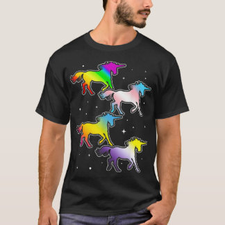LGBTQIAプライド月トランスパンノンバイナリユニコーンL Tシャツ