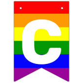 LGBTQIAプライド虹の水平バンティングフラグ バンティングフラッグ (第1の旗)