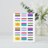 LGBTQIAプライド9 x FLAGSレインボー認識度シック 案内ポストカード (スタンド正面)