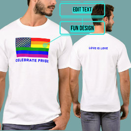 LGBTQIAプライドUSA Tシャツ