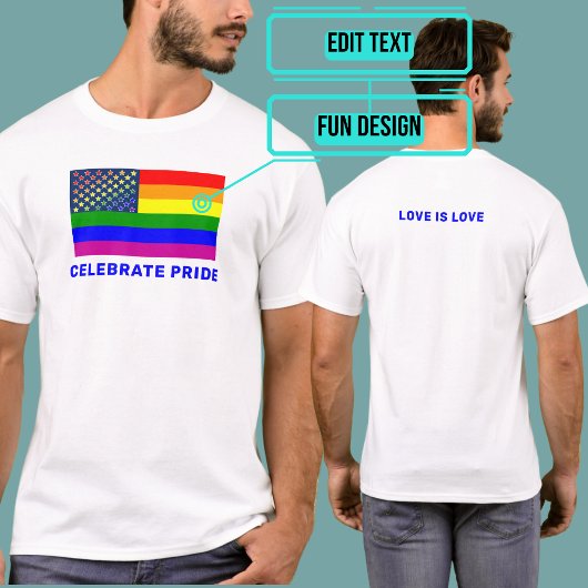LGBTQIAプライドUSA Tシャツ