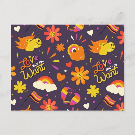 LGBTQIAポストカードが欲しい人を愛する ポストカード (正面)