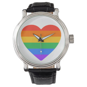 LGBTQIAレインボーハートウォッチ 腕時計