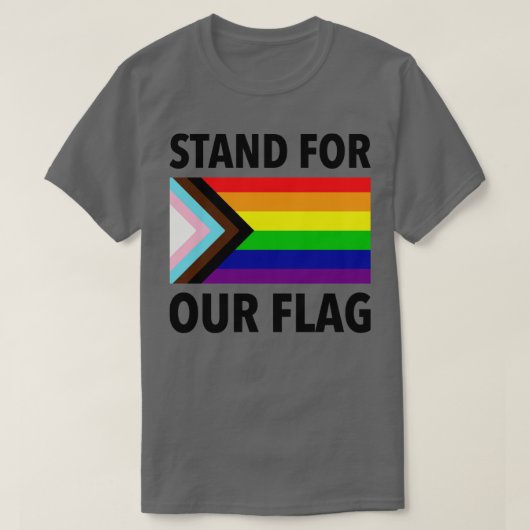 LGBTQIA国旗のスタンドプライド1 Tシャツ (デザイン正面)