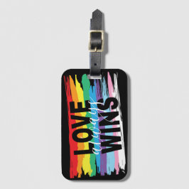 LGBTQIA愛は常に勝つ、レインボープライド ラゲッジタグ