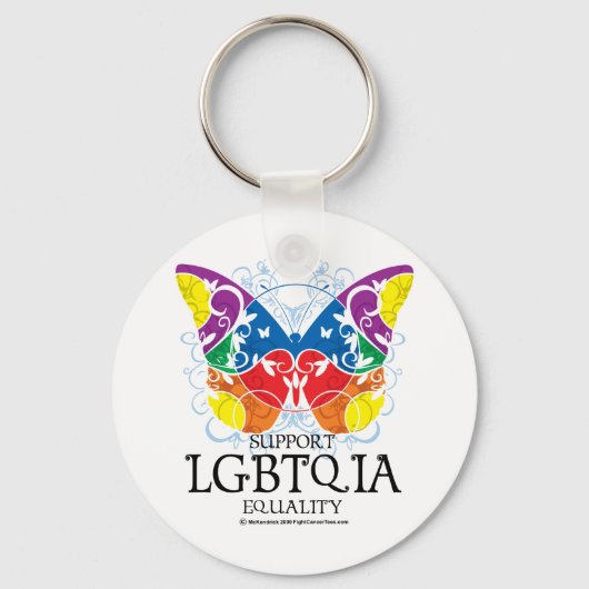 LGBTQIA蝶 キーホルダー (正面)