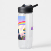 LGBTQIA+アニメガールレズビアンプライド パーソナライズされた ウォーターボトル (左面)