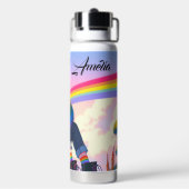 LGBTQIA+アニメガールレズビアンプライド パーソナライズされた ウォーターボトル (背面)