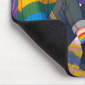 LGBTQIA+アニメガールレズビアンプライド パーソナライズされた マウスパッド (コーナー)