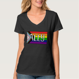 LGBTQIA+ アライ | レインボーフラッグ Tシャツ