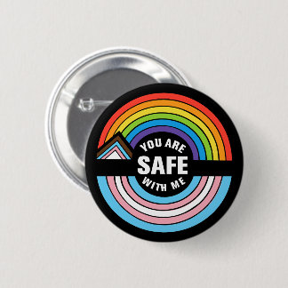 LGBTQIA+ アライ 安全な世界へ 缶バッジ