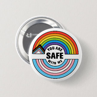 LGBTQIA+ アライ 安全な場所 缶バッジ