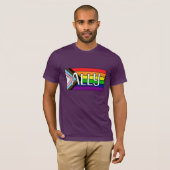 LGBTQIA+ アライ | 虹の旗 Tシャツ (正面フル)