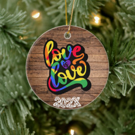 LGBTQIA+ カスタム名・年号 セラミックオーナメント