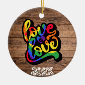 LGBTQIA+ カスタム名・年号 セラミックオーナメント (正面)