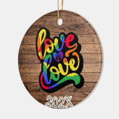 LGBTQIA+ カスタム名・年号 セラミックオーナメント (左)
