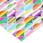 LGBTQIA+ クィア・シェル型プライドフラグファン テーブルクロス (アングル)