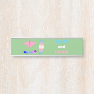 LGBTQIA トランスジェンダーのプライド ケータピラーから蝶へ サインプレート