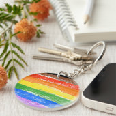 LGBTQIA+ プライドペイント キーホルダー (正面右)