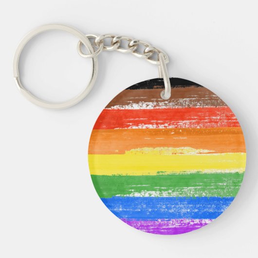 LGBTQIA+ プライドペイント キーホルダー (正面)